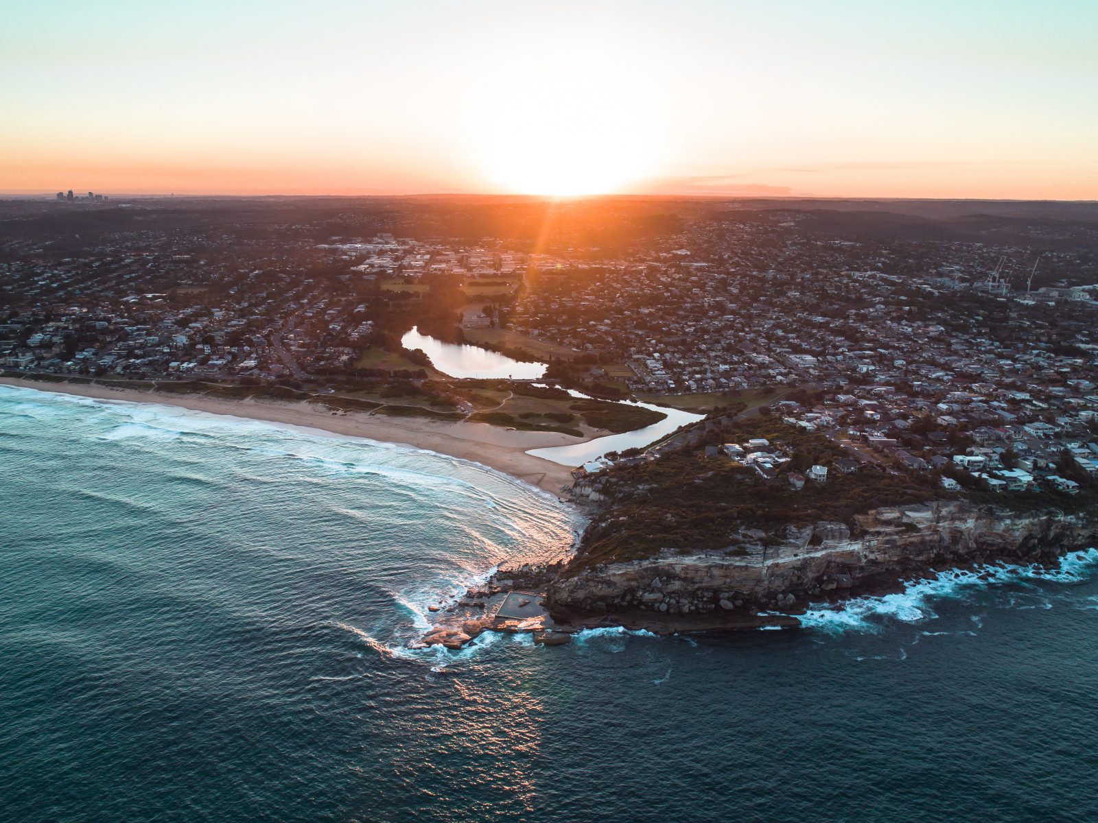 East Coast of Australia sundown