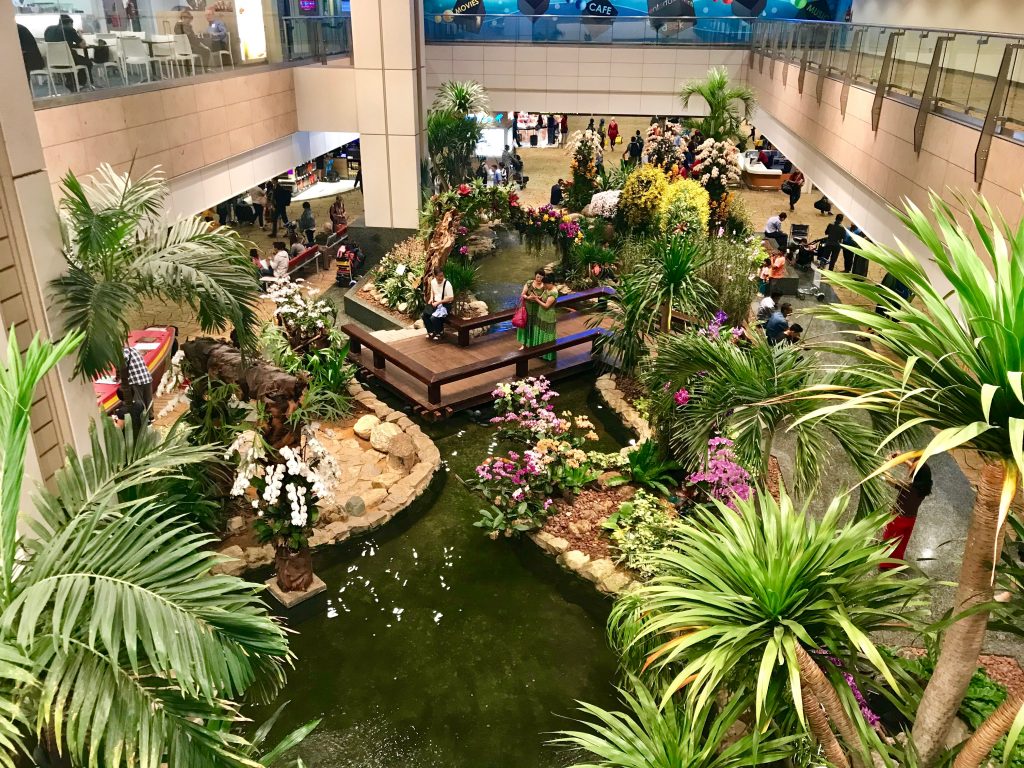 Entertainment at Singapore Airport garden
